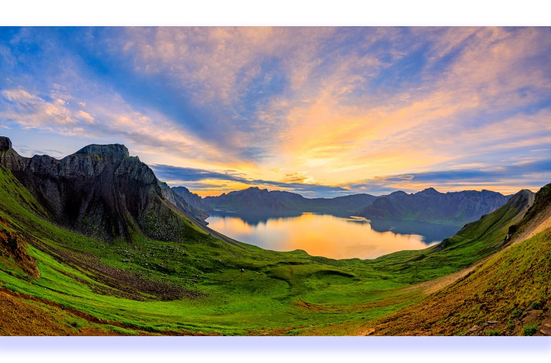 백두산 서파 일출