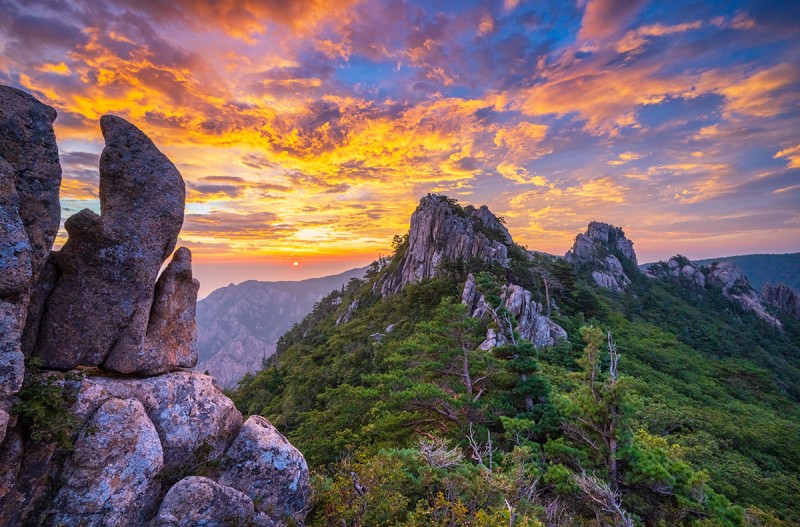 설악 신선봉 일출경