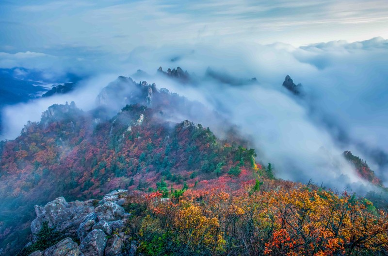 가을이 저무는 공룡능선