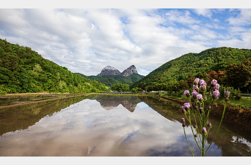 마이산 반영 3景