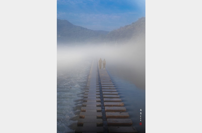 안개속의 산책길